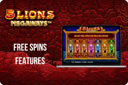 5 Lions Megaways Free Spins Feature